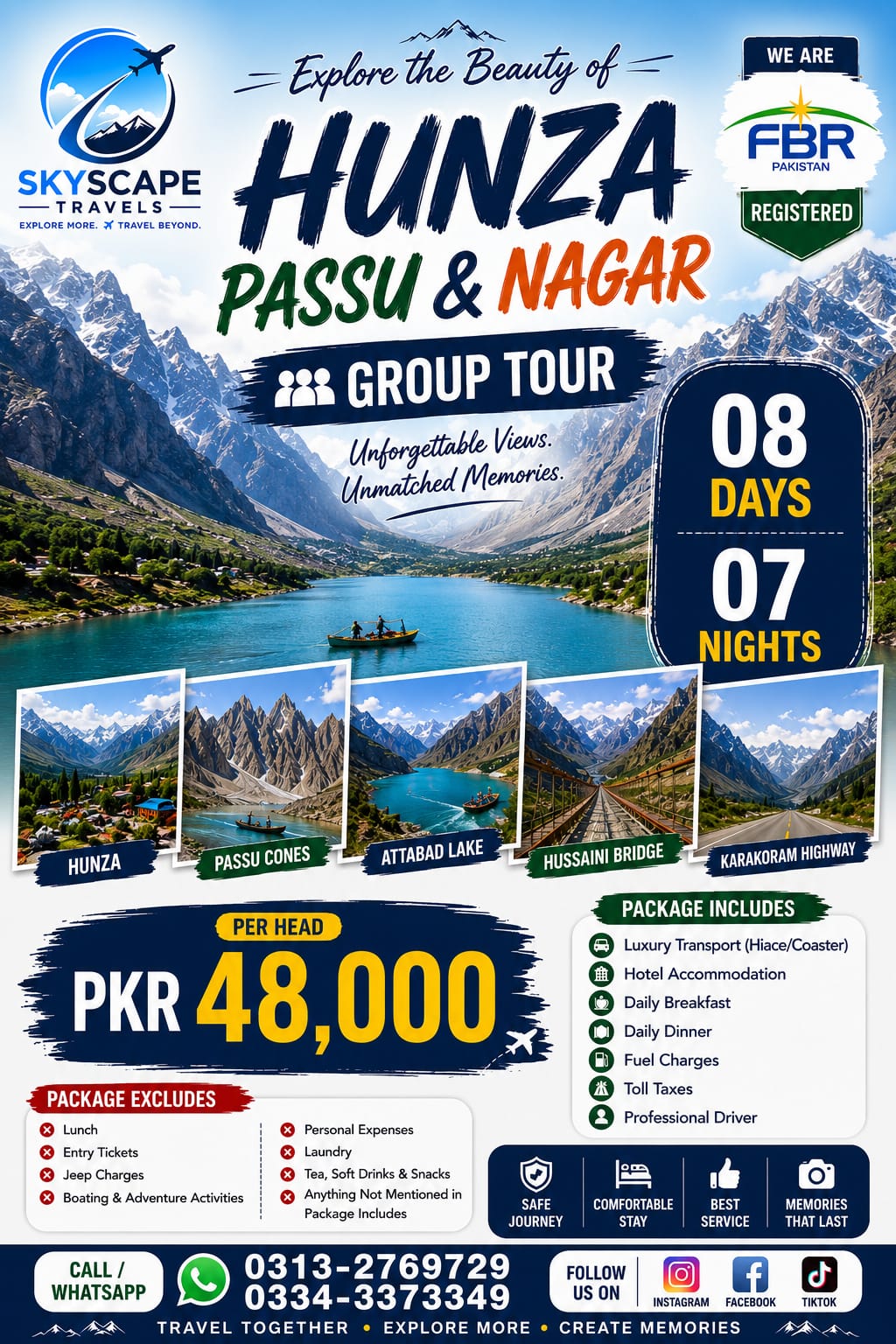 Hunza, Passu & Nagar Group Tour